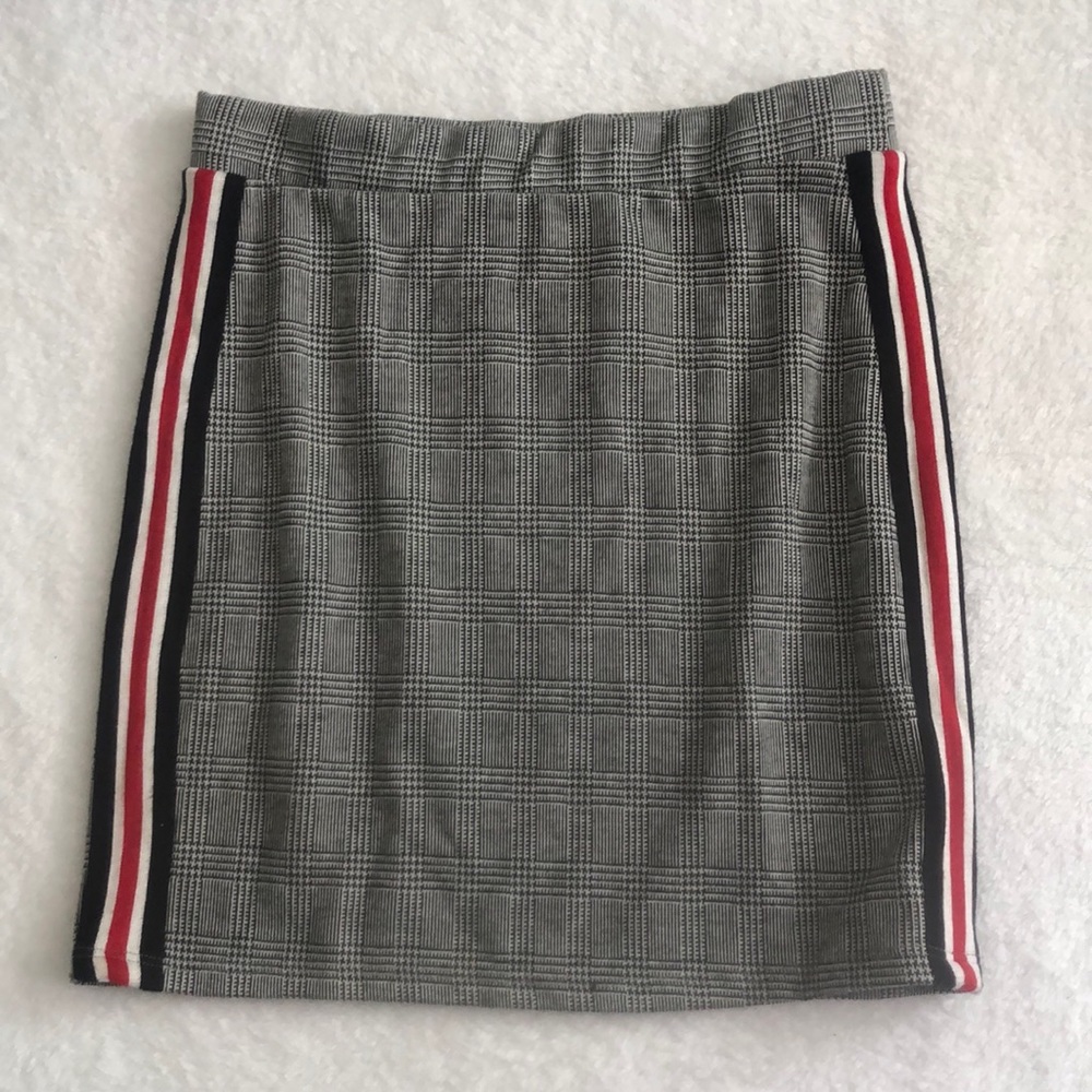 Fashion Nova Grey Plaid Mini Skirt
